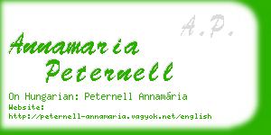 annamaria peternell business card